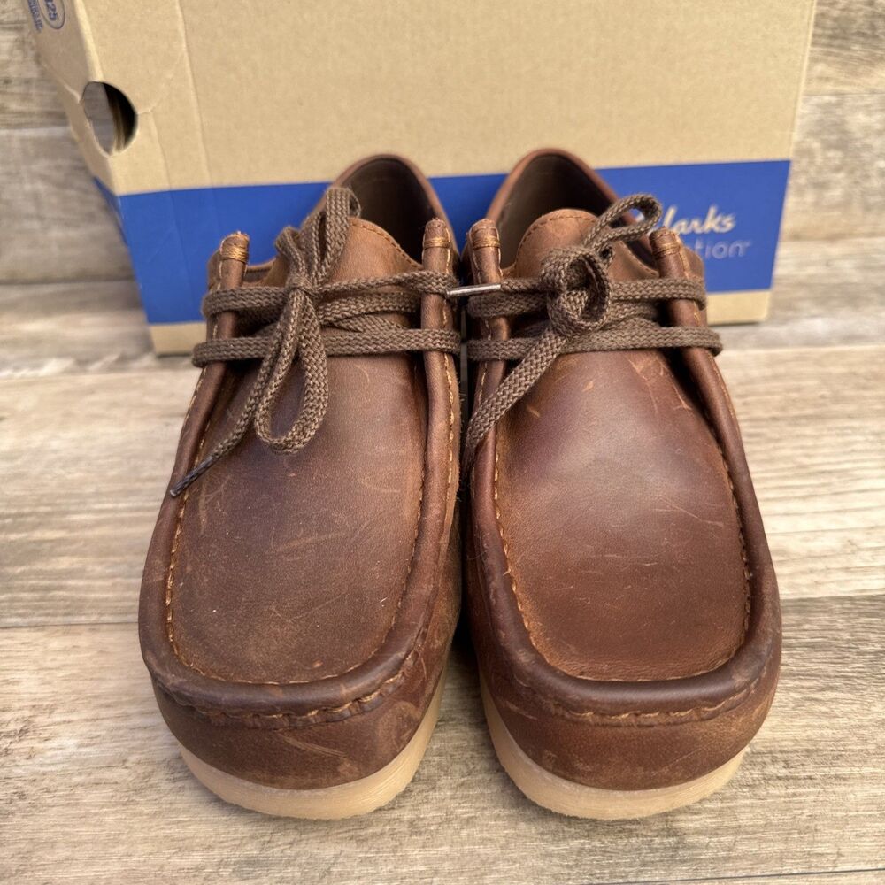 Clarks Padmora Women’s Moc Toe Shoes Brown Smooth Leather Size 8.5 New - Picture 2 of 16